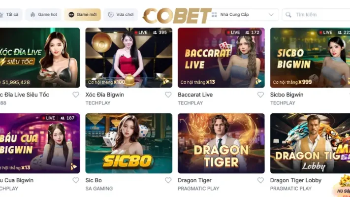 Các chương trình cá cược độc đáo tại Cobet