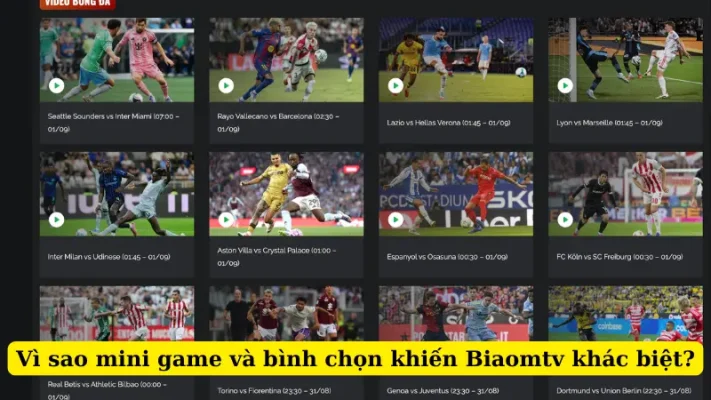 Vì sao mini game và bình chọn khiến Biaomtv khác biệt?